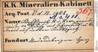 Etiketten zu Calcit (NHMW-MIN-As411)
